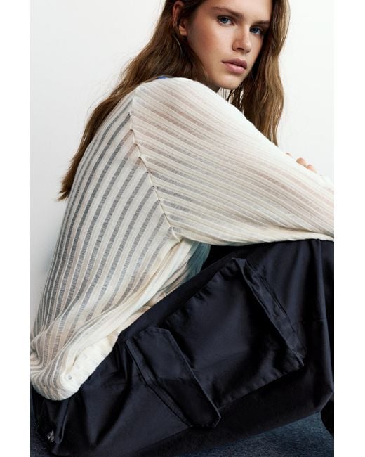 Pull&Bear Black Barrel-Cargohose