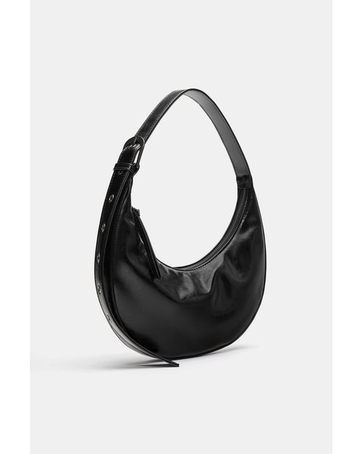 Pull&Bear Black Shoulder Bag With Buckle Detail