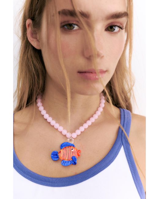 Pull&Bear White Pleasures X Stwd Bead Necklace