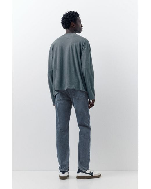Pull&Bear Black Slim Fit Jeans for men