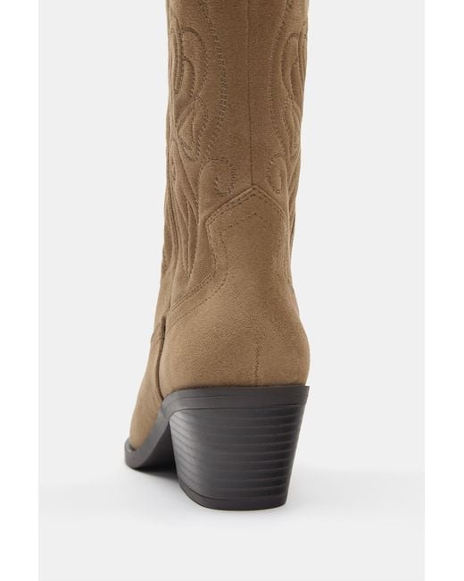 Pull&Bear Brown Cowboy Boots