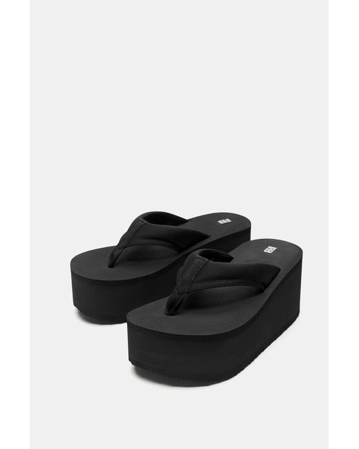 Pull&Bear Blue Wedge Platform Sandals