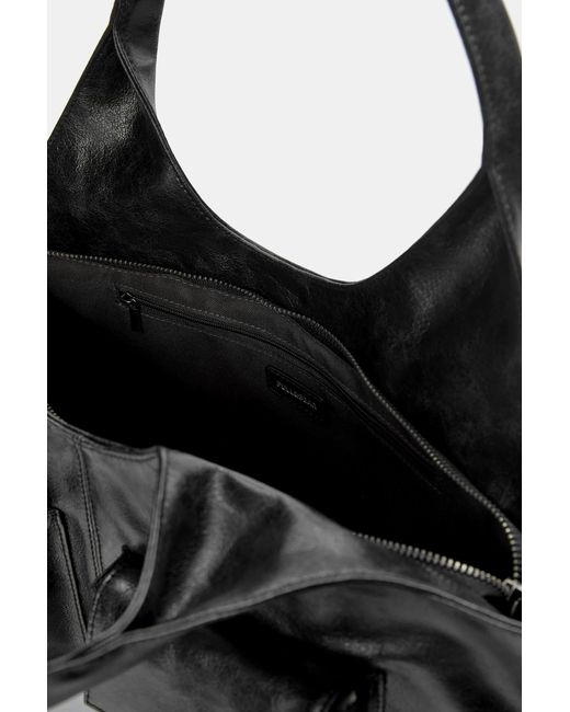 Pull&Bear Black Shopper-Tasche Mit Mehreren Taschen