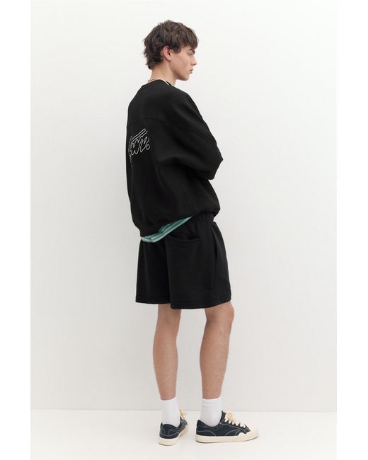 Pull&Bear Stwd Joggingbermuda in het Black voor heren
