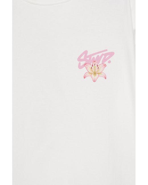 Pull&Bear T-Shirt Met Bloem in het White
