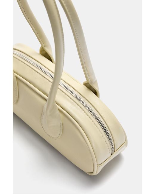 Pull&Bear White Retro-Schultertasche