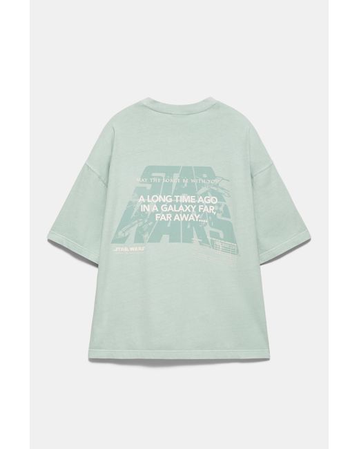 Pull&Bear Star Wars T-Shirt in het Green voor heren