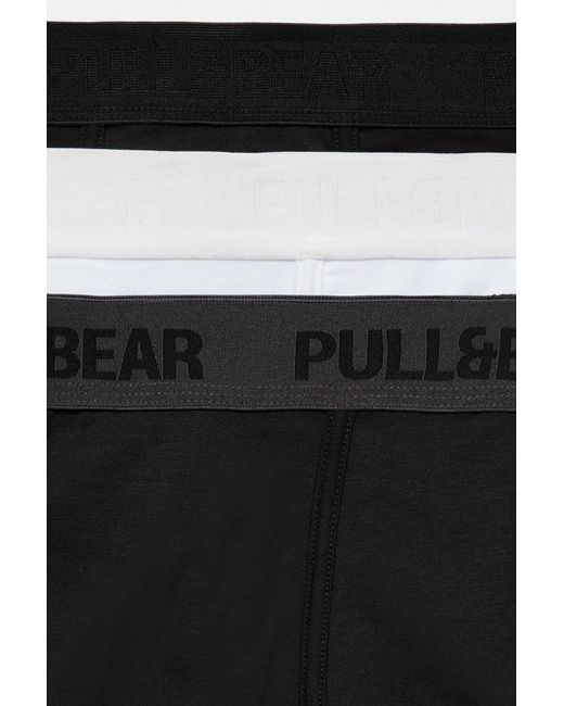 Pack 3 Boxer di Pull&Bear in Black da Uomo