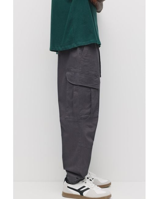 Pull&Bear Green Cargo joggers for men