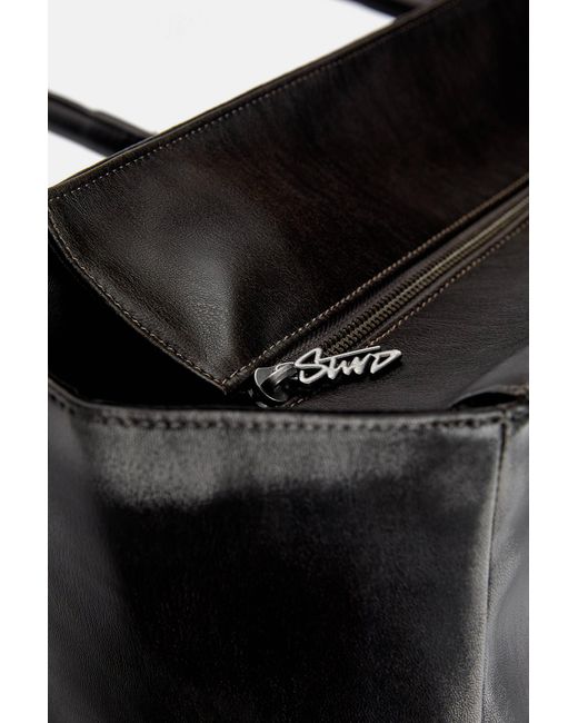Pull&Bear Stwd-Shopper-Tasche Im Used-Look in Black für Herren