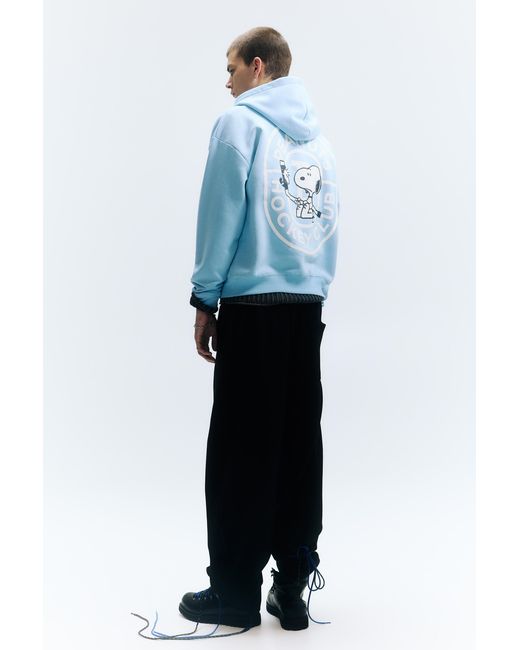 Pull&Bear Blue Peanuts Hoodie for men
