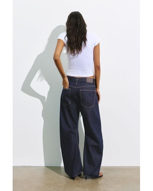 Pull&Bear Blue Low-Rise Barrel Jeans