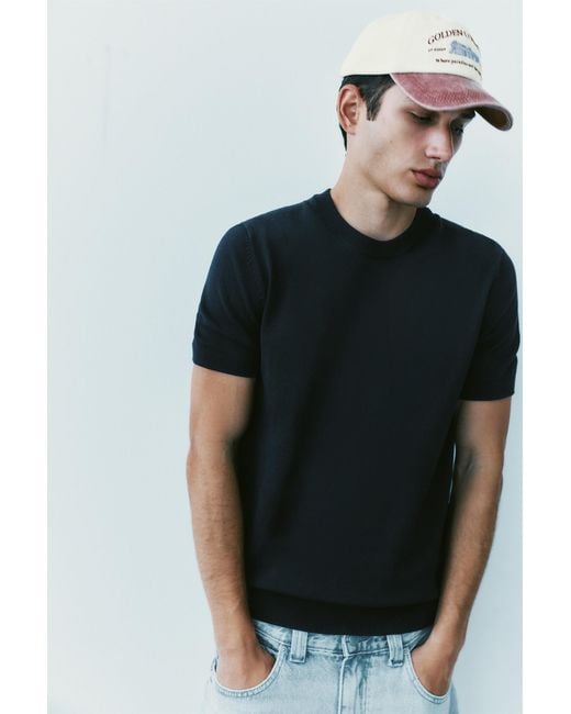 Pull&Bear Black Golden Coastline Cap for men