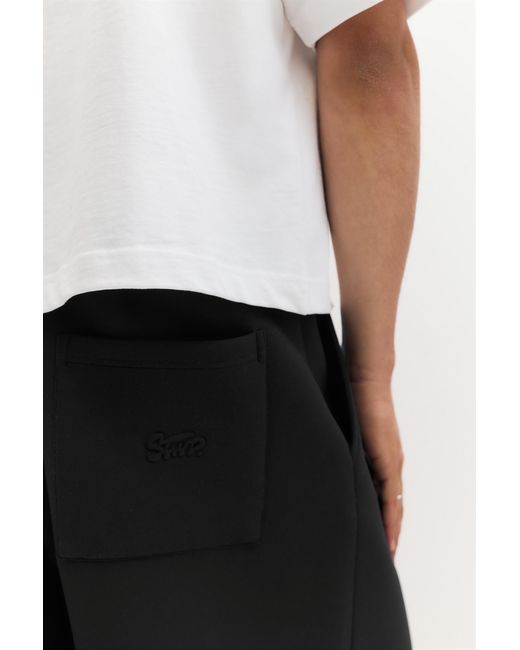Pull&Bear Blue Neoprene-Effect Jogger Bermuda Shorts for men