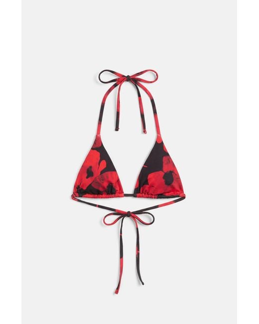 Pull&Bear Brown Floral Bikini Top