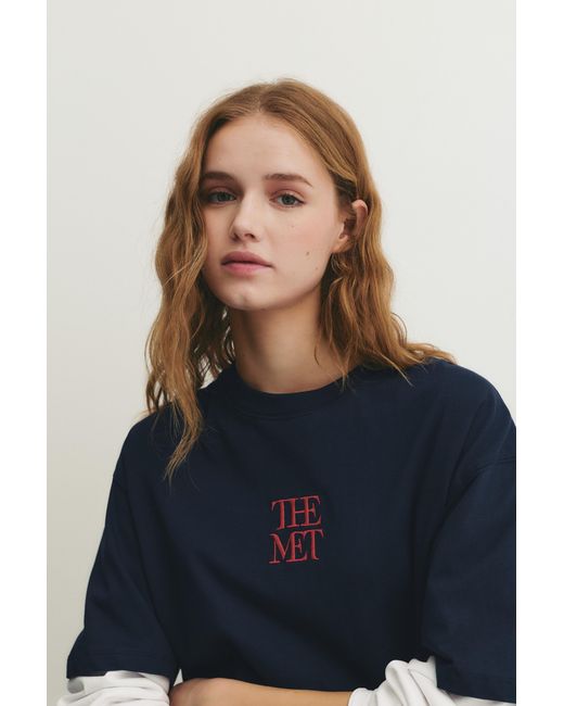 Pull&Bear Blue The Met T-Shirt