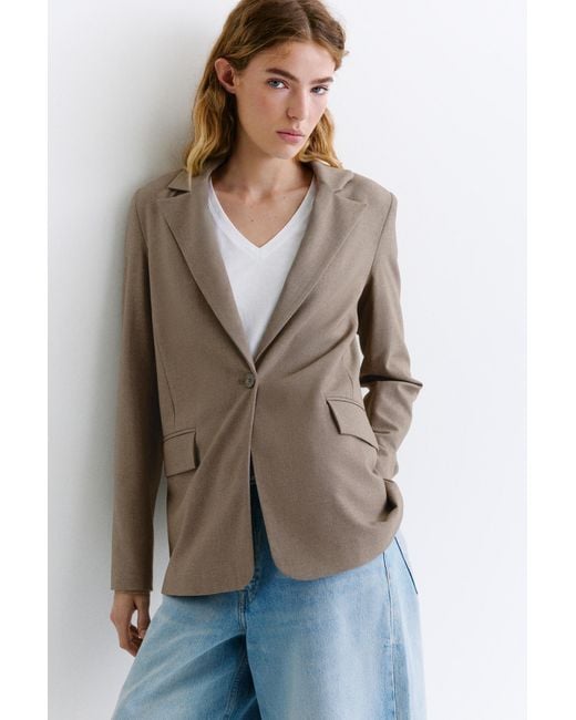 Pull&Bear Gray Basic Blazer