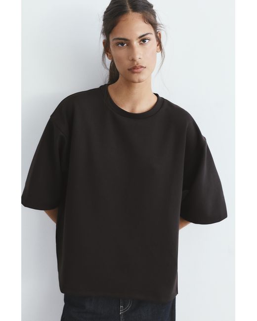 Pull&Bear Black Soft-Touch Short Sleeve T-Shirt