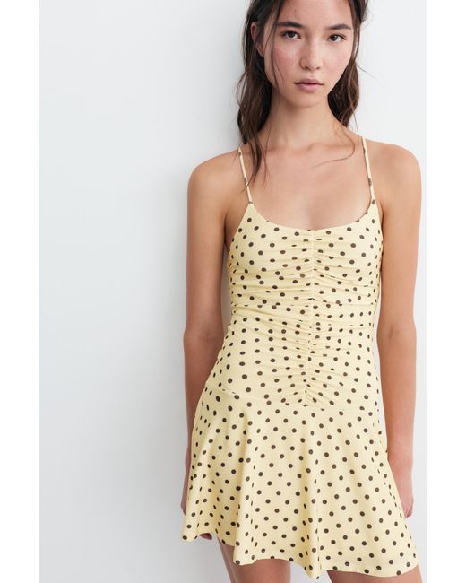 Pull&Bear Blue Short Polka Dot Strappy Dress