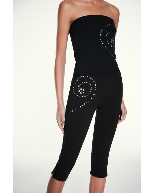 Pull&Bear Capribroek Met Studs in het Gray