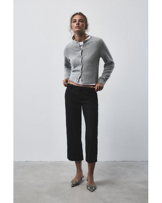 Pull&Bear Gray Soft Knit Cardigan