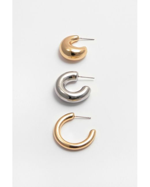 Pull&Bear Metallic Pack 6 Paare Creolen