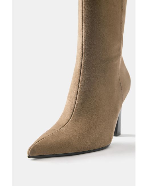 Pull&Bear White Hohe Absatzstiefel
