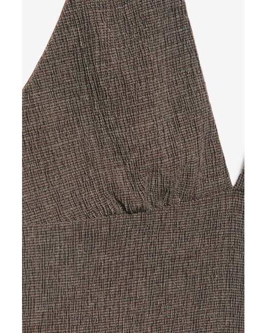 Pull&Bear Haltertop Van Crêpe in het Brown
