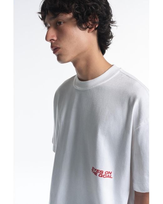 Pull&Bear White Stwd Star T-Shirt for men