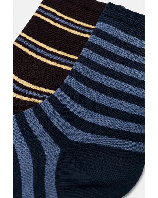 Pull&Bear Black Thin Stripe Long Sock for men