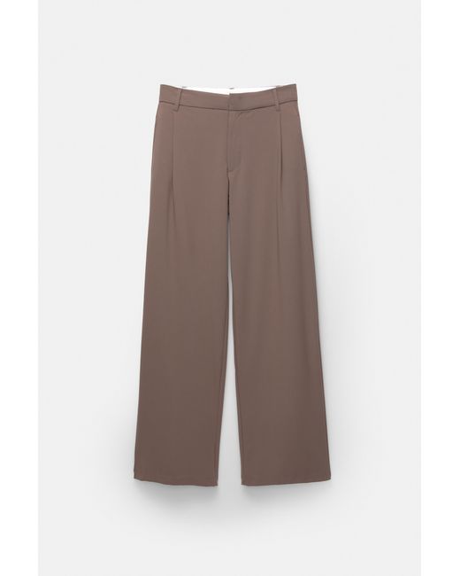 Pull&Bear Brown Darted Smart Trousers