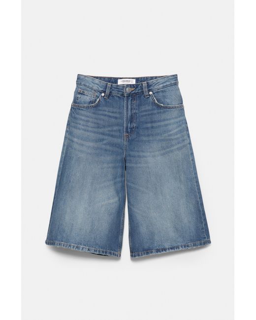 Pull&Bear Blue Low-Rise Denim Jorts