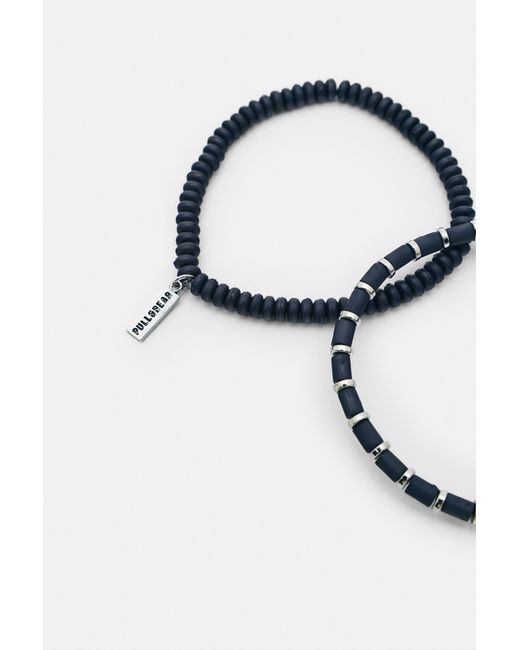Pull&Bear Pack Mit 4 Perlenarmbändern in Blue für Herren