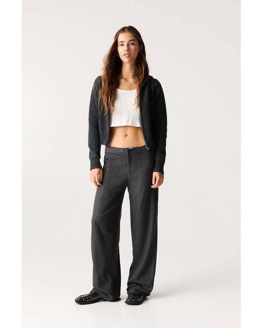 Pull&Bear Multicolor Low-Waist Striped Trousers