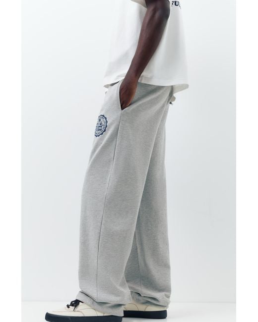Pull&Bear Blue Varsity Jogger Sweatpants for men