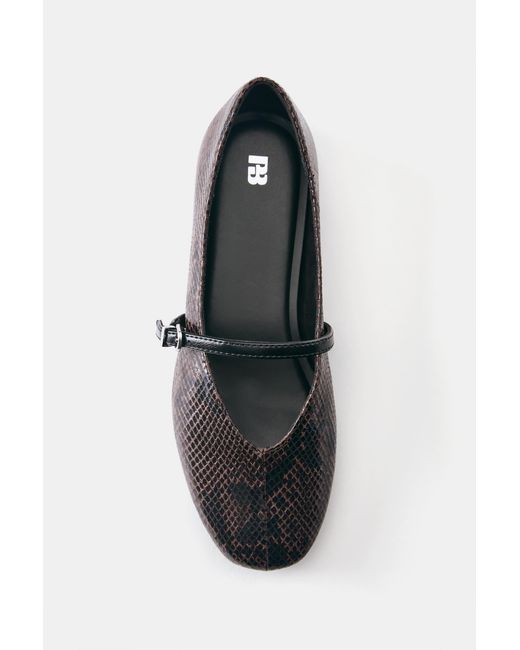 Pull&Bear White Schlangen-Ballerinas