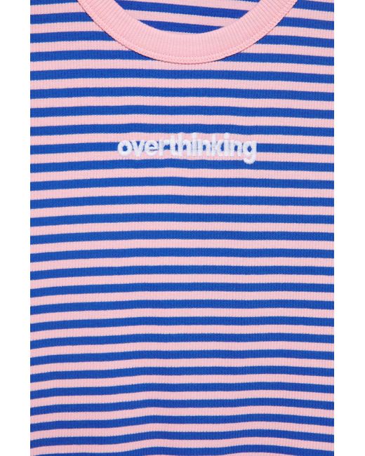 Pull&Bear Gestreepte Tanktop in het Blue