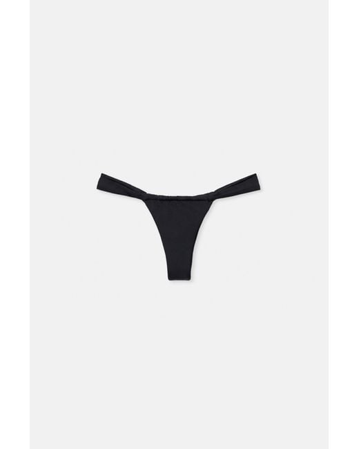 Pull&Bear Blue Gathered Bikini Bottoms