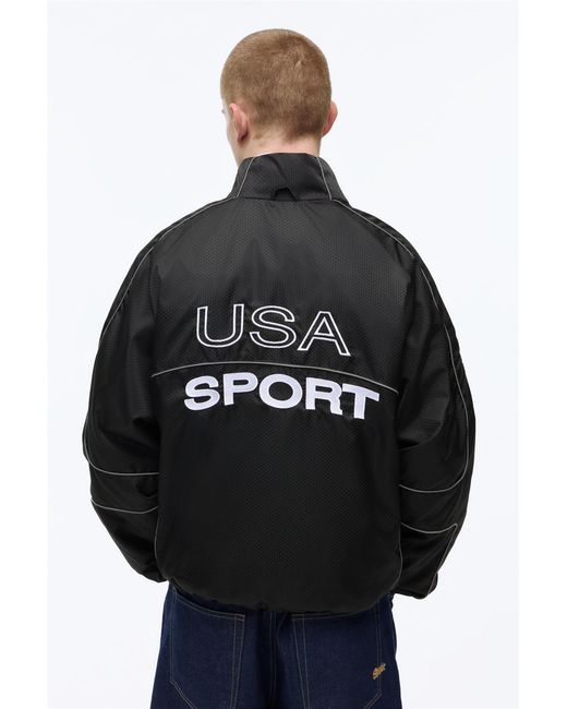 Pull&Bear Black Stwd Contrast Seam Jacket for men