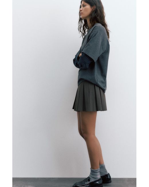 Pull&Bear Multicolor Pleated Mini Skirt