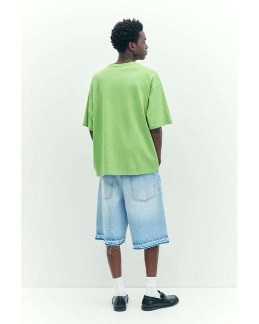 Pull&Bear Green Stwd Controller Graphic T-Shirt for men