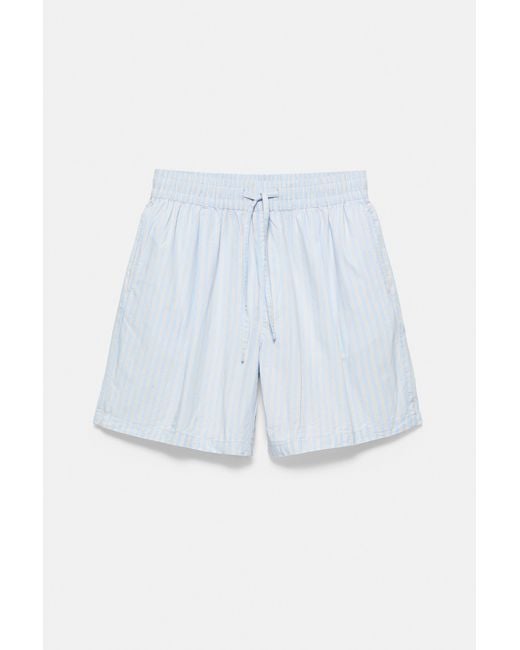 Pull&Bear Multicolor Striped Pyjama-Style Bermuda Shorts for men