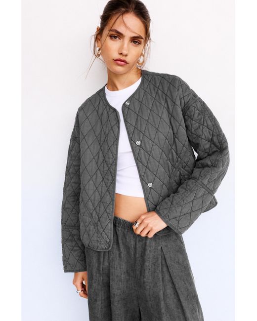 Pull&Bear Gray Lightweight Padded Jacket