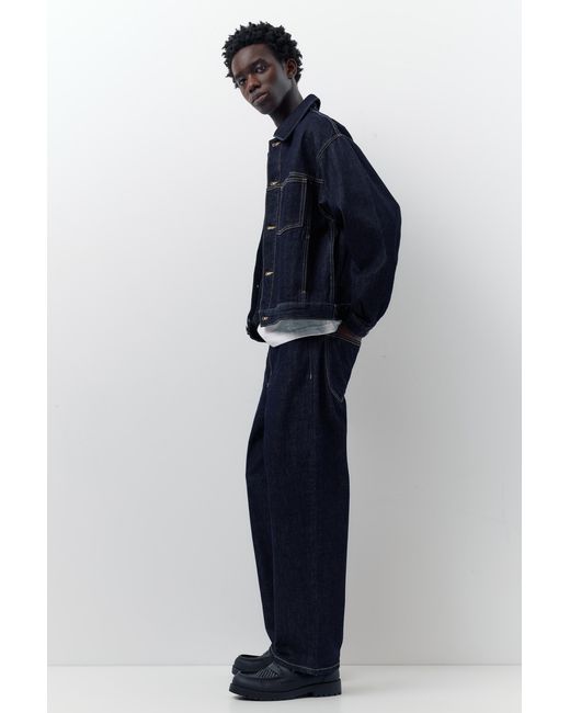 Pull&Bear Blue Baggy Jeans for men