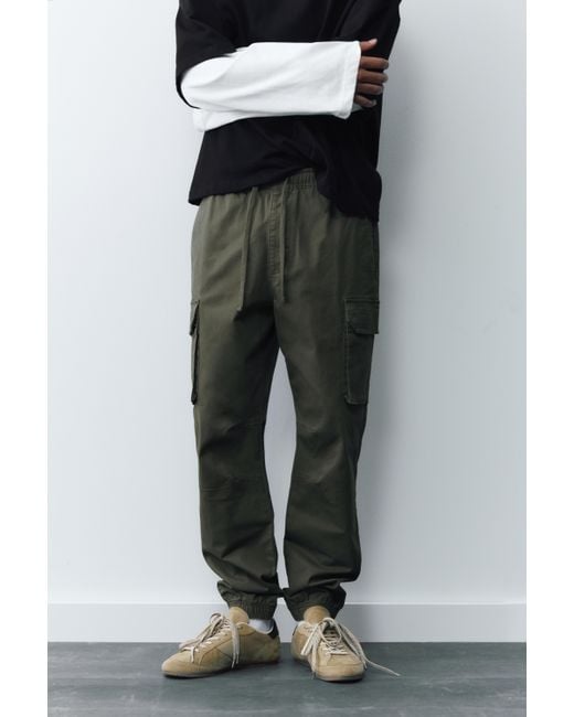 Pull&Bear Cargo Joggingbroek in het Black voor heren