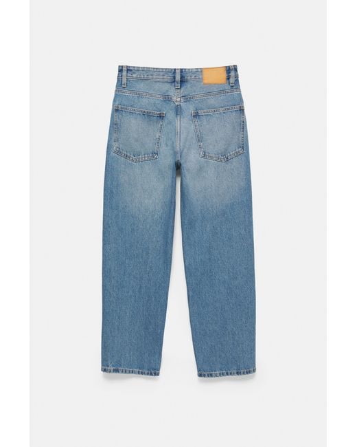 Pull&Bear Blue Baggy Jeans for men