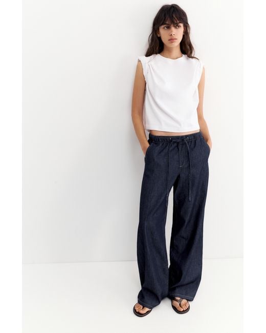 Jean Jogging Taille Basse Pull&Bear en coloris Blue