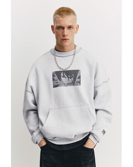 Pull&Bear Gray Dan Da Dan Sweatshirt for men