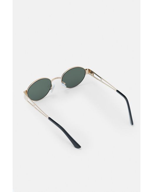 Pull&Bear Green Metallic Oval Sunglasses
