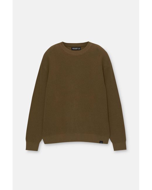 Pull&Bear Strickpullover Mit Waffelstruktur in Green für Herren